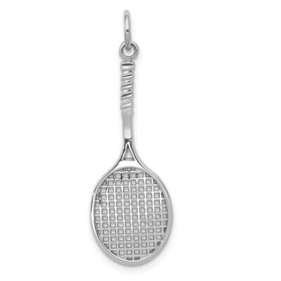 Tennis Racquet Charm 10k White Gold 10WCH137, MPN: 10WCH137,