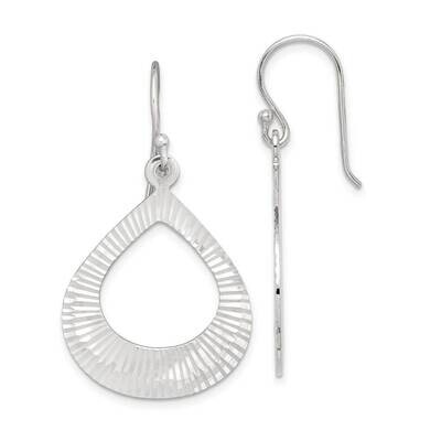 Dangle Earrings Sterling Silver Diamond-cut QE14667, MPN: QE14667, 886774089591