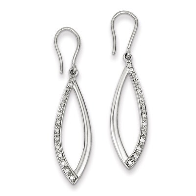 Dangle Earrings Sterling Silver Diamond QE7808, MPN: QE7808, 883957357041