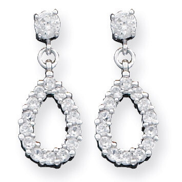 Diamond Earrings Sterling Silver Fancy QE3219, MPN: QE3219, 883957926100