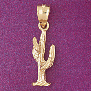 Dazzlers Jewelry Cactus Pendant Necklace Charm Bracelet in Yellow, White or Rose Gold 5216, MPN: DZ…