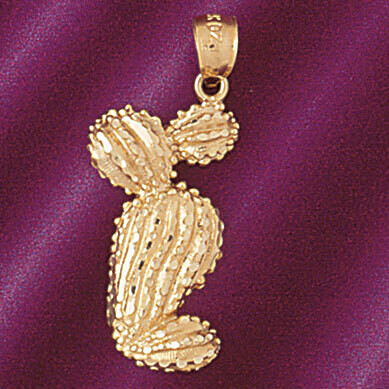 Dazzlers Jewelry Cactus Pendant Necklace Charm Bracelet in Yellow, White or Rose Gold 5226, MPN: DZ…