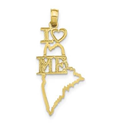 Maine State Pendant 10k Gold Solid 10D1167, MPN: 10D1167,