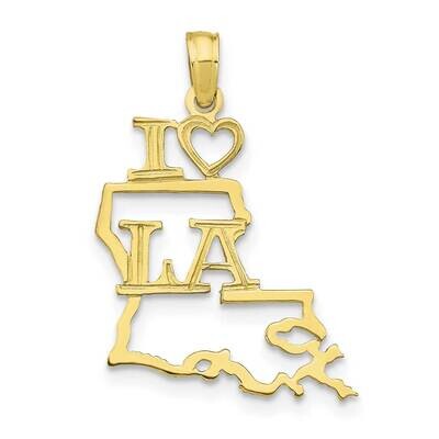 Louisiana State Pendant 10k Gold Solid 10D1165, MPN: 10D1165,
