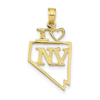 Nevada State Pendant 10k Gold Solid 10D1180, MPN: 10D1180,
