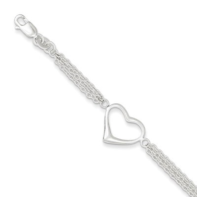 Heart Bracelet Sterling Silver QG3268-7.5, MPN: QG3268-7.5, 191101295560