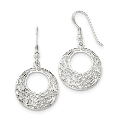 Diamond-cut Shepherd Hook Earrings Sterling Silver QE11992, MPN: QE11992, 191101228797