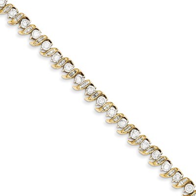 Diamond Bracelet 14k Gold Y10779A, MPN: Y10779A, 883957424422