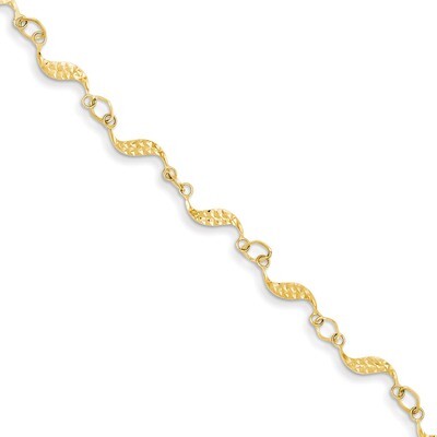 Bracelet 7.5 Inch 14k Gold Diamond-cut FB1324-7.5, MPN: FB1324-7.5, 883957487755
