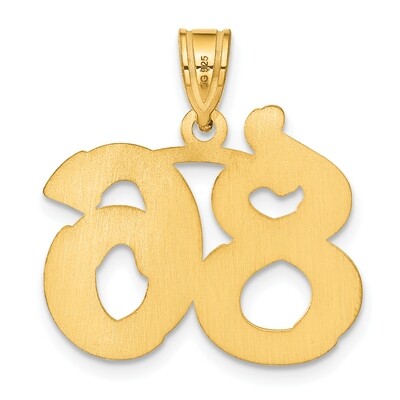 Number 86 Pendant 14k Gold Polished Etched AEN86, MPN: AEN86, 196904080481