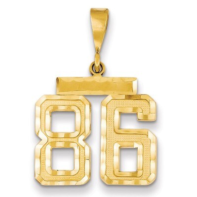 Number 86 Charm 14k Gold Medium Diamond-cut  MN86, MPN: MN86, 883957139982