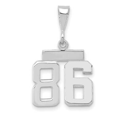 Number 86 Charm 14k White Gold Polished Small WSP86, MPN: WSP86, 196904074589