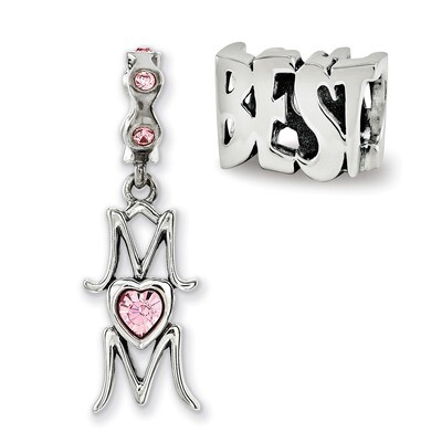 Best Mom Boxed Bead Set Sterling Silver QRSET139, MPN: QRSET139, 191101789090