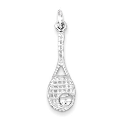Tennis Rackets Charm Sterling Silver QC734, MPN: QC734, 883957916842