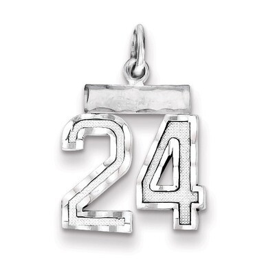 Number 24 Charm Sterling Silver QSN24, MPN: QSN24, 883957120515
