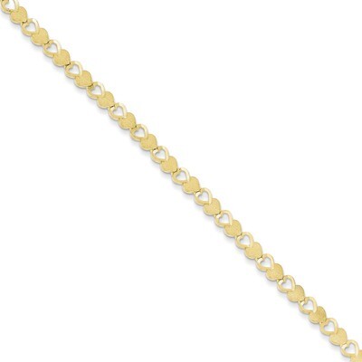 Heart Bracelet 7 Inch 10k Gold 10DC20-7, MPN: 10DC20-7, 883957585710