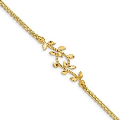 Leaf Bracelet 14k Gold Polished  FB1523-7, MPN: FB1523-7, 883957321516