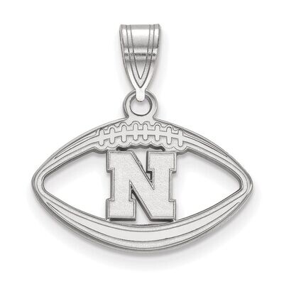 University of Nebraska Pendant in Football Sterling Silver SS076UNE, MPN: SS076UNE, 886774713113