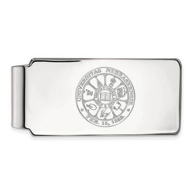 University of Nebraska Money Clip Crest 10k White Gold 1W047UNE, MPN: 1W047UNE, 886774789408