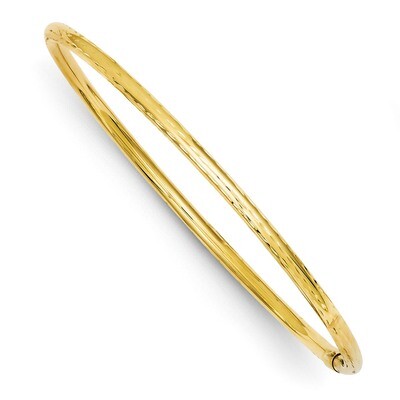 3mm Diamond-cut Tube Slip-on Bangle 14k Gold DB477, MPN: DB477, 883957899800