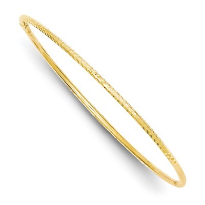 2mm Diamond-cut Tube Slip-on Bangle 14k Gold DB486, MPN: DB486, 883957899855