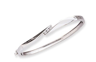 Diamond Bangle 14k White Gold XB82AA, MPN: XB82AA, 883957086309