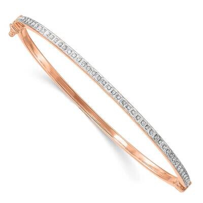 Diamond Mystique Rose Gold-plated Diamond Bangle Sterling Silver QB1289, MPN: QB1289, 883957874661