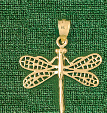 Dazzlers Jewelry Dragonfly Pendant Necklace Charm Bracelet in Yellow, White or Rose Gold 3167, MPN:…