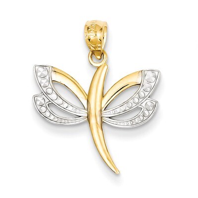 Dragonfly Pendant 14k Gold &amp; Rhodium C4174, MPN: C4174, 886774617534