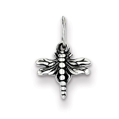 Dragonfly Charm Antiqued Sterling Silver QP1156, MPN: QP1156, 883957957982