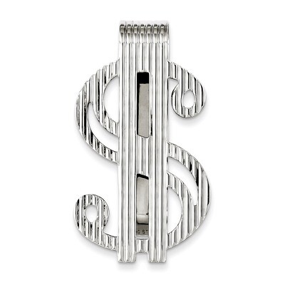 Dollar Sign Money Clip Sterling Silver QQ274, MPN: QQ274, 883957481678