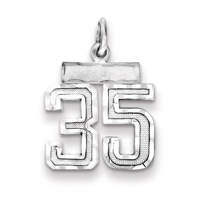 Number 35 Charm Sterling Silver QSN35, MPN: QSN35, 883957120638