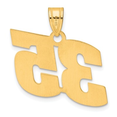 Block Number 35 Pendant 14k Gold Polished BN35, MPN: BN35, 196904079270