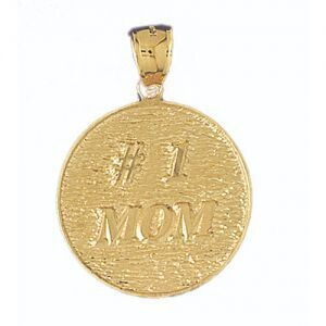 Dazzlers Jewelry Number One Mom Pendant Necklace Charm Bracelet in Yellow, White or Rose Gold 9704,…