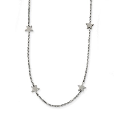 Stars 35 inch Necklace Stainless Steel Polished SRN2489-35 by Chisel, MPN: SRN2489-35, 191101855498