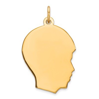 Engravable Boy Polished Disc Charm Sterling Silver Gold-plated QM358G/35, MPN: QM358G/35, 883957773…