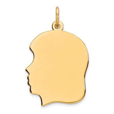 Engravable Girl Polished Disc Charm Sterling Silver Gold-plated QM361G/35, MPN: QM361G/35, 88395760…
