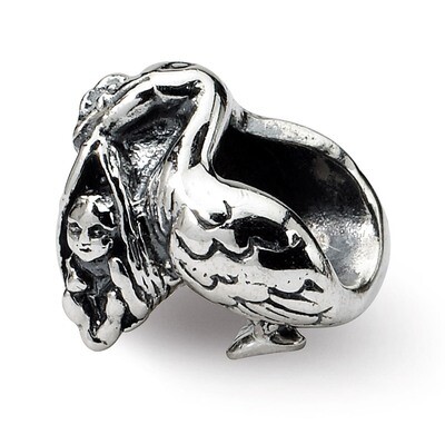 Stork Bead - Sterling Silver QRS1198, MPN: QRS1198, 883957276984