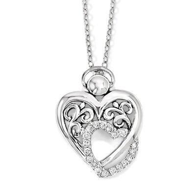 Angel Of Marriage 18 Inch Necklace Sterling Silver with Diamonds QSX549, MPN: QSX549, 886774254098