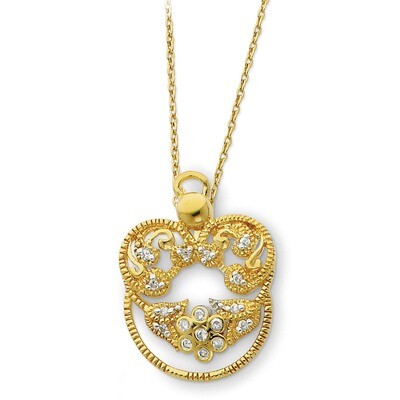 Angel of Grace 18 Inch Necklace Sterling Silver &amp; Gold-plated with Diamonds QSX150, MPN: QSX150, 88…