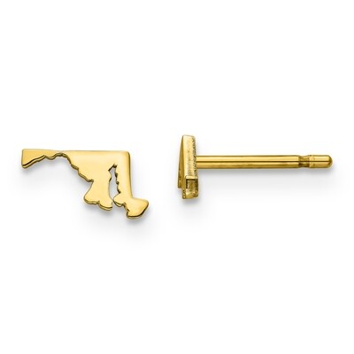 Maryland State Small Earrings Gold-plated on Silver Engravable XNE50GP-MD, MPN: XNE50GP-MD, 8867745…