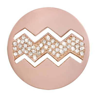 Nikki Lissoni Sparkling Waves Rose Gold-Plated 33mm Coin C1409RGM, MPN: C1409RGM, 8718627469606