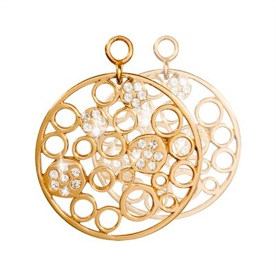 Nikki Lissoni Snowballs In Winter 2 Pieces Gold-Plated 24mm Earrings EAC2045G, MPN: EAC2045G, 87188…