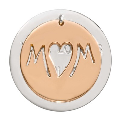 Nikki Lissoni Mom Your Love Is Endless Dangle Silver/Rose Gold-Plated 33mm Coin C1524SM, MPN: C1524…