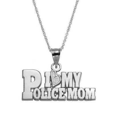 I LOVE MY POLICE MOM .5 x 1 1MM ROLO CHAIN Sterling Silver PBS008PNSSCH, MPN: PBS008PNSSCH, 8106800…