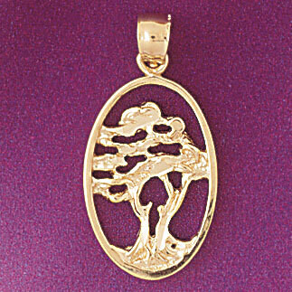 Dazzlers Jewelry Tree Pendant Necklace Charm Bracelet in Yellow, White or Rose Gold 6837, MPN: DZ-6…