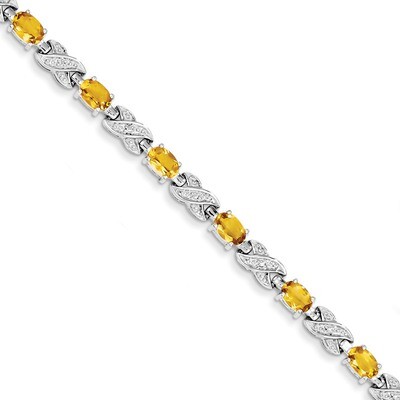Citrine Bracelet Sterling Silver QX851CI, MPN: QX851CI, 883957483474