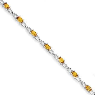 Citrine Bracelet Sterling Silver QX842CI, MPN: QX842CI, 883957681115