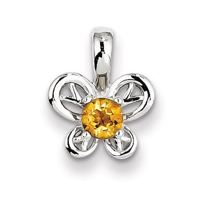 Citrine November Pendant Sterling Silver QBPD24NOV, MPN: QBPD24NOV, 883957353678