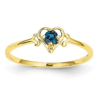 Created Alexandrite June Birthstone Heart Ring 14k Gold YC429, MPN: YC429, 883957323978